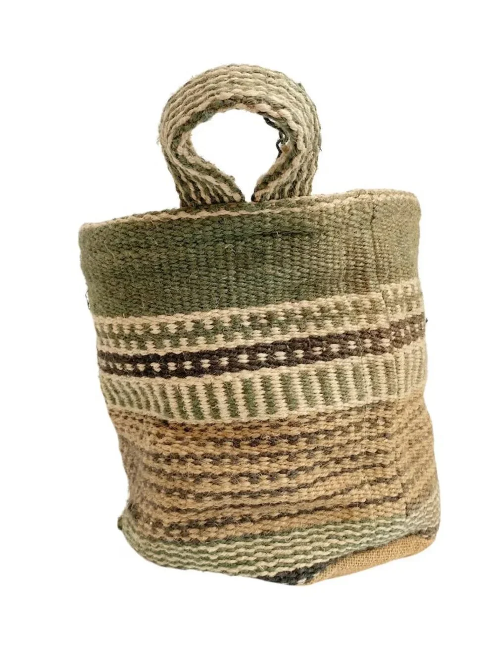 Hanging Burlap Planter Bag: Woven Garden Pot | Jute Woven Soft Garden Planter